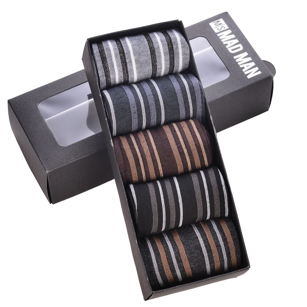 5-Pair Men's Socks - Variegated | Men's Crew Socks | Men's Casual Socks